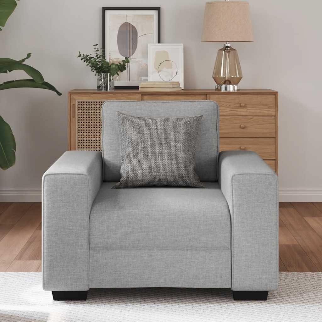 Sofastoel Wolkgrijs 100x77x82 cm Stof is nu te koop bij PeponiXL, paradijselijk wonen!
