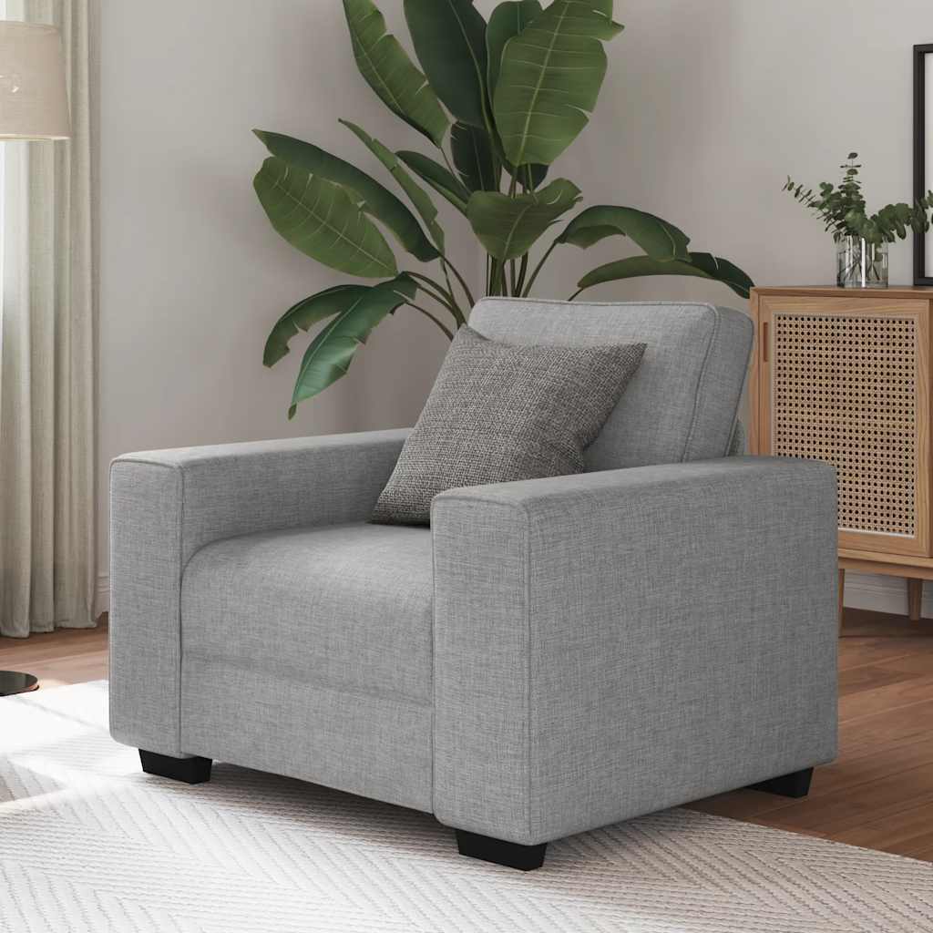 Sofastoel Wolkgrijs 100x77x82 cm Stof is nu te koop bij PeponiXL, paradijselijk wonen!