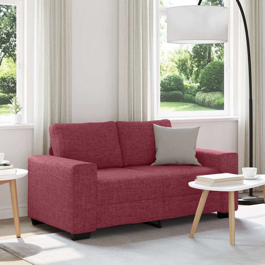 2-zitsbank wijnrood 160x77x82 cm stof is nu te koop bij PeponiXL, paradijselijk wonen!