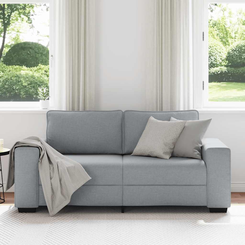 2-zitsbank 180x77x82 cm stof lichtgrijs is nu te koop bij PeponiXL, paradijselijk wonen!