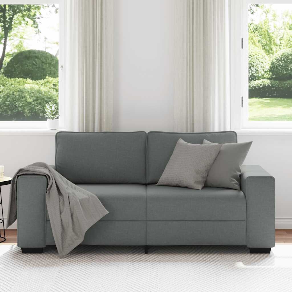 2-zitsbank 180x77x82 cm stof donkergrijs is nu te koop bij PeponiXL, paradijselijk wonen!