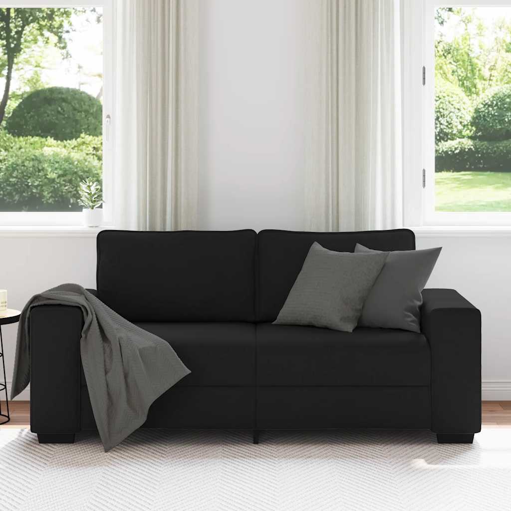 2-zitsbank 180x77x82 cm stof zwart is nu te koop bij PeponiXL, paradijselijk wonen!