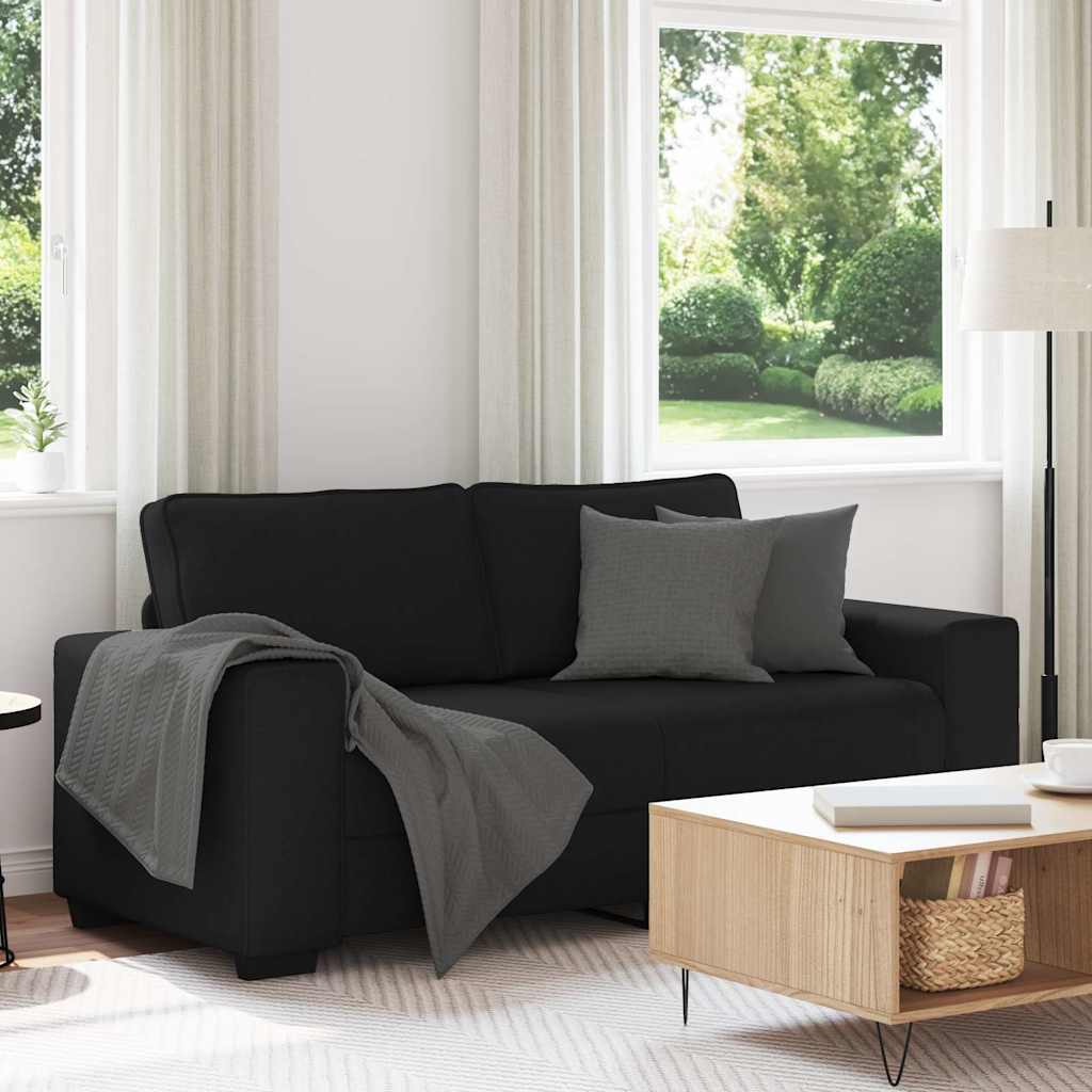 2-zitsbank 180x77x82 cm stof zwart is nu te koop bij PeponiXL, paradijselijk wonen!