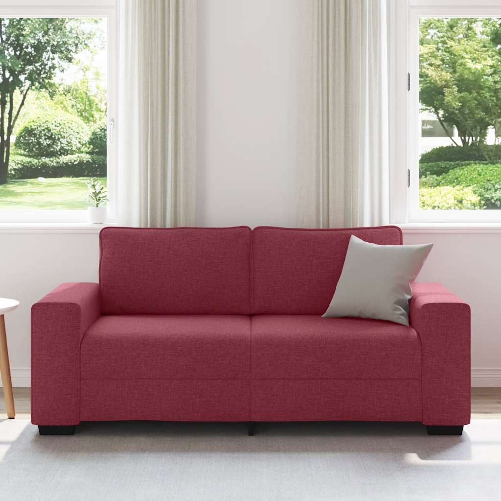 2-zitsbank wijnrood 180x77x82 cm stof is nu te koop bij PeponiXL, paradijselijk wonen!