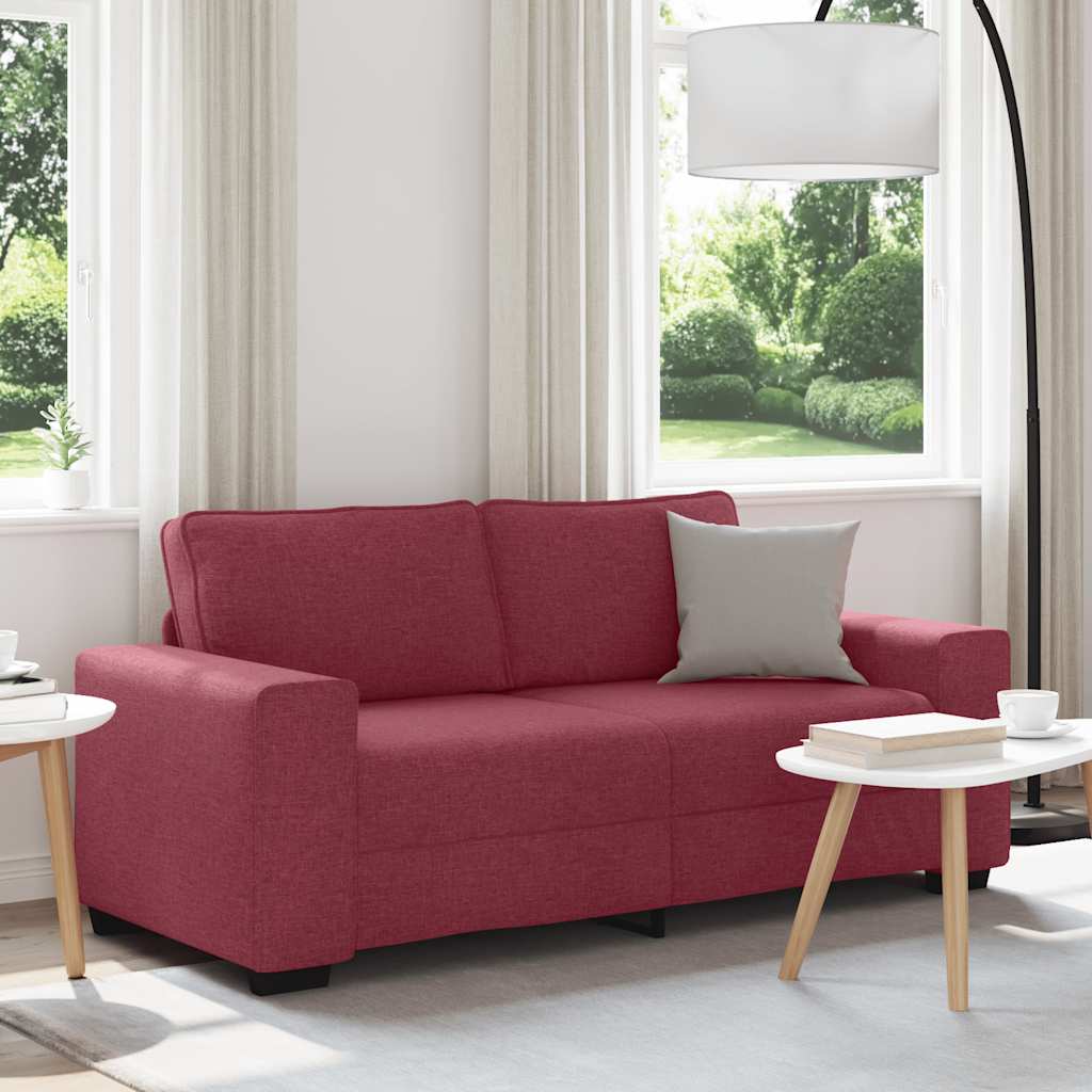 2-zitsbank wijnrood 180x77x82 cm stof is nu te koop bij PeponiXL, paradijselijk wonen!