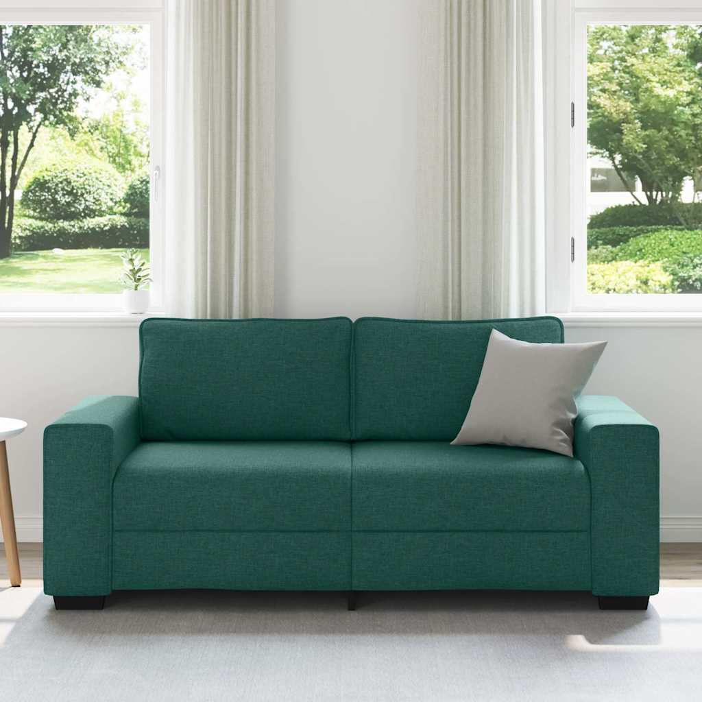 2-zitsbank donkergroen 180x77x82 cm stof is nu te koop bij PeponiXL, paradijselijk wonen!