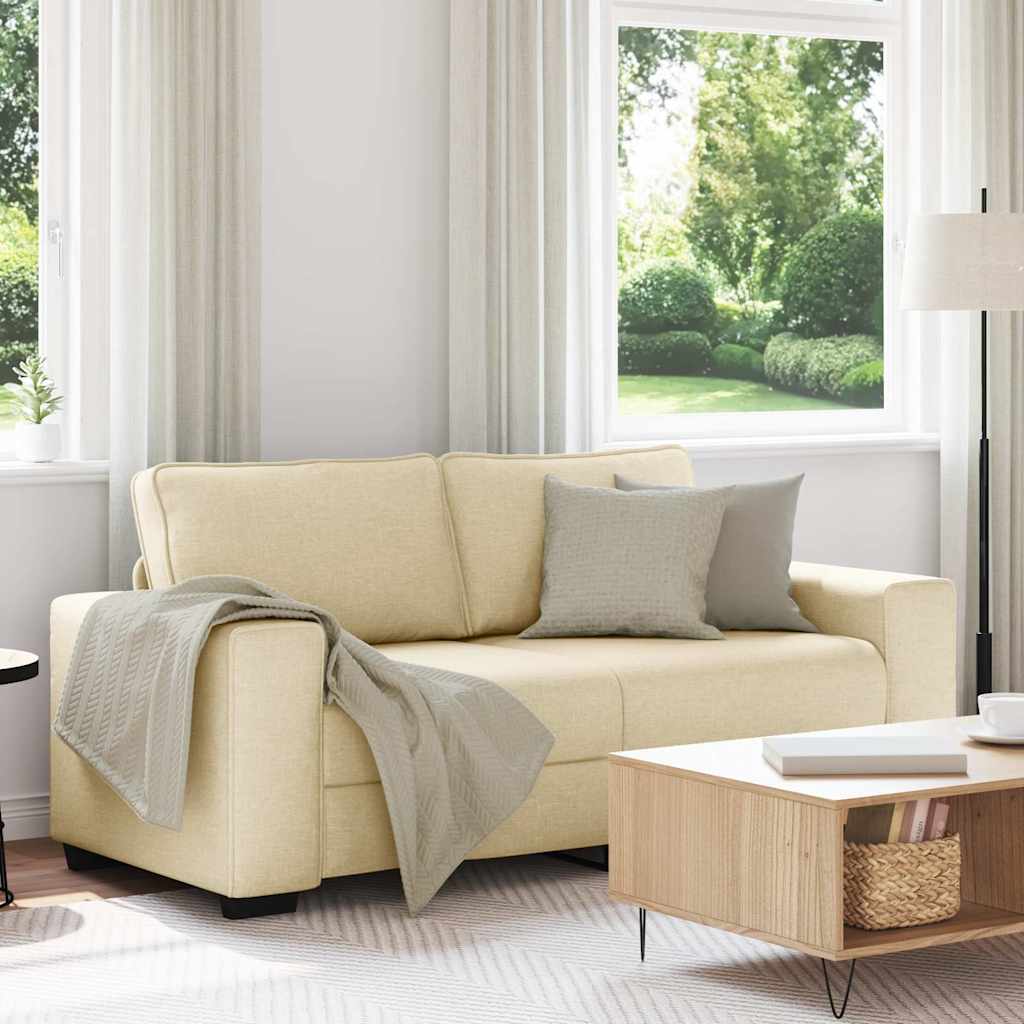 2-zitsbank crème 180x77x82 cm stof is nu te koop bij PeponiXL, paradijselijk wonen!