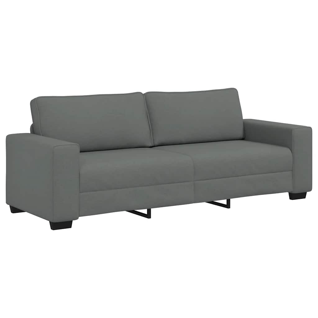 3-zitsbank 220x77x82 cm stof donkergrijs is nu te koop bij PeponiXL, paradijselijk wonen!