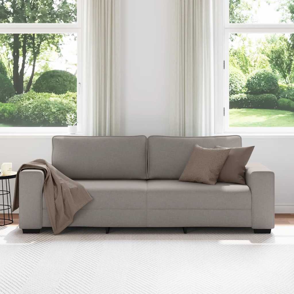 3-zitsbank Taupe 220x77x82 cm Stof is nu te koop bij PeponiXL, paradijselijk wonen!