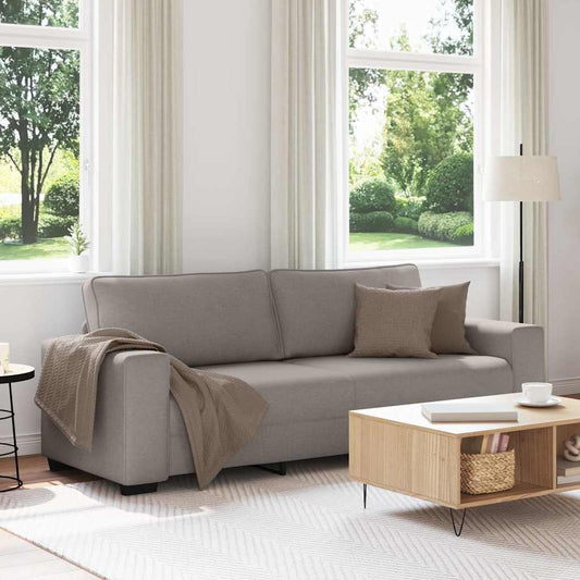 3-zitsbank Taupe 220x77x82 cm Stof is nu te koop bij PeponiXL, paradijselijk wonen!