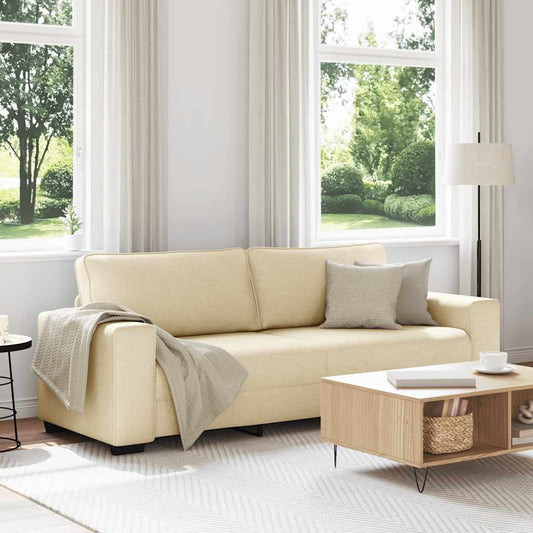 3-zitsbank crème 220x77x82 cm stof is nu te koop bij PeponiXL, paradijselijk wonen!
