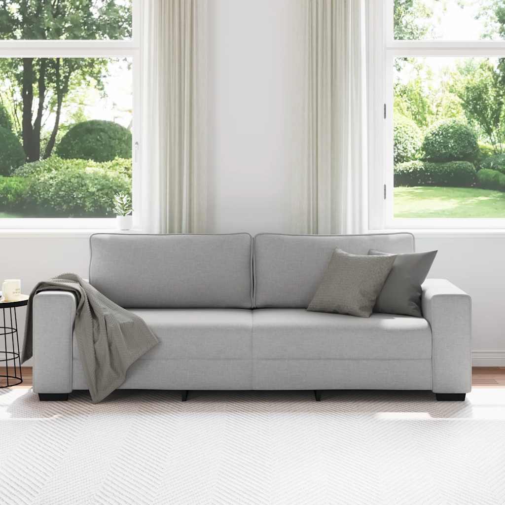 3-zitsbank Wolkengrijs 220x77x82 cm Stof is nu te koop bij PeponiXL, paradijselijk wonen!
