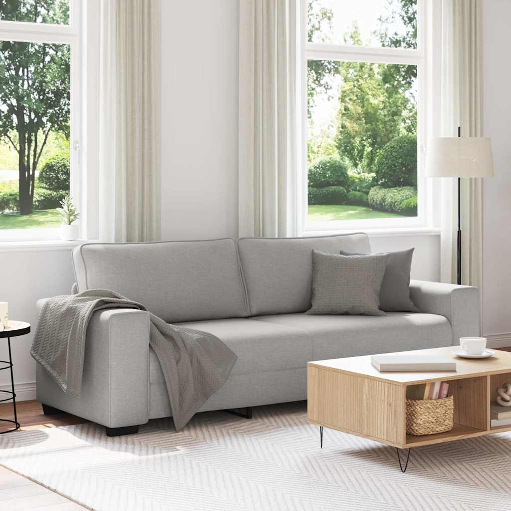 3-zitsbank Wolkengrijs 220x77x82 cm Stof is nu te koop bij PeponiXL, paradijselijk wonen!