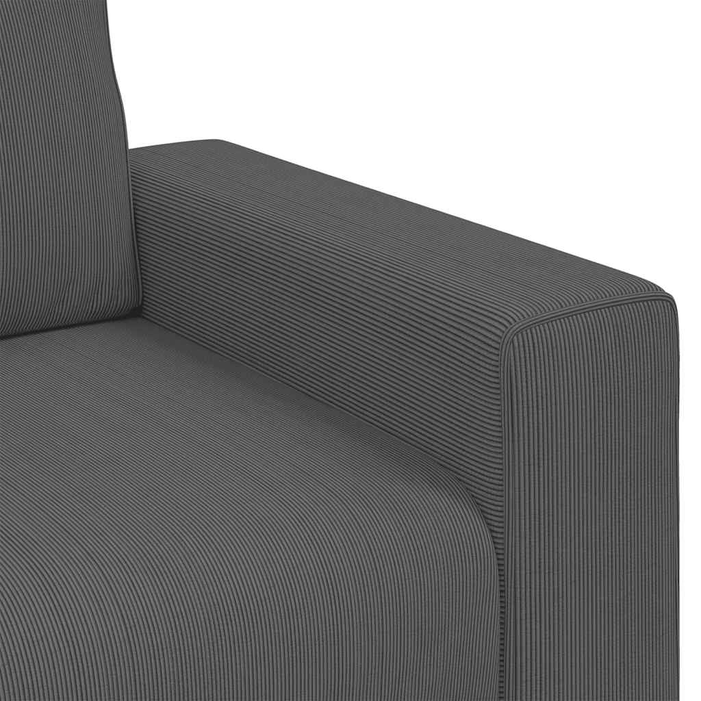 Fauteuil 100x77x82 cm corduroy stof donkergrijs is nu te koop bij PeponiXL, paradijselijk wonen!
