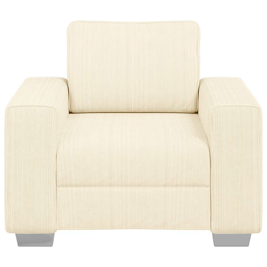 Sofastoel Crème 100x77x82 cm Corduroy Stof is nu te koop bij PeponiXL, paradijselijk wonen!