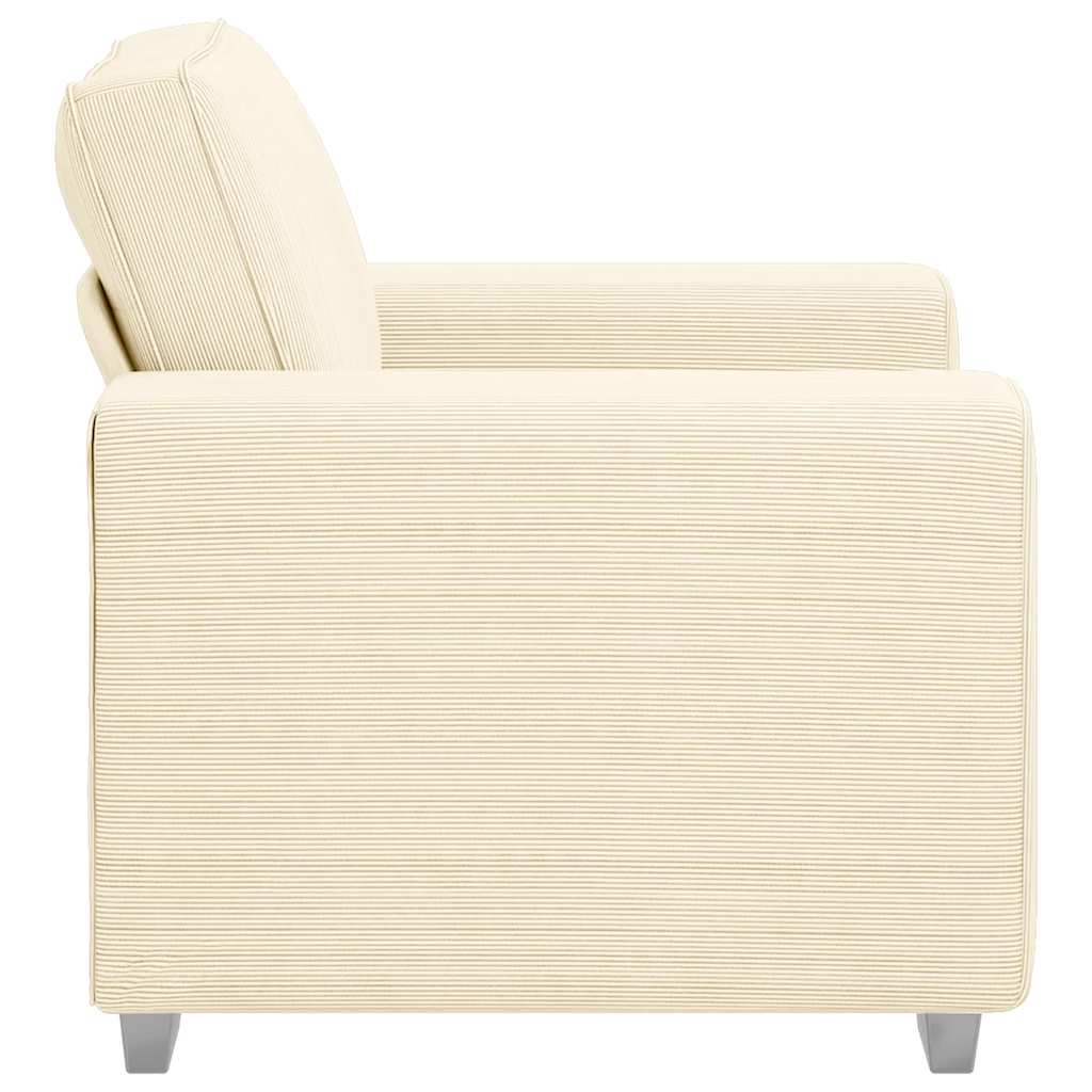 Sofastoel Crème 100x77x82 cm Corduroy Stof is nu te koop bij PeponiXL, paradijselijk wonen!