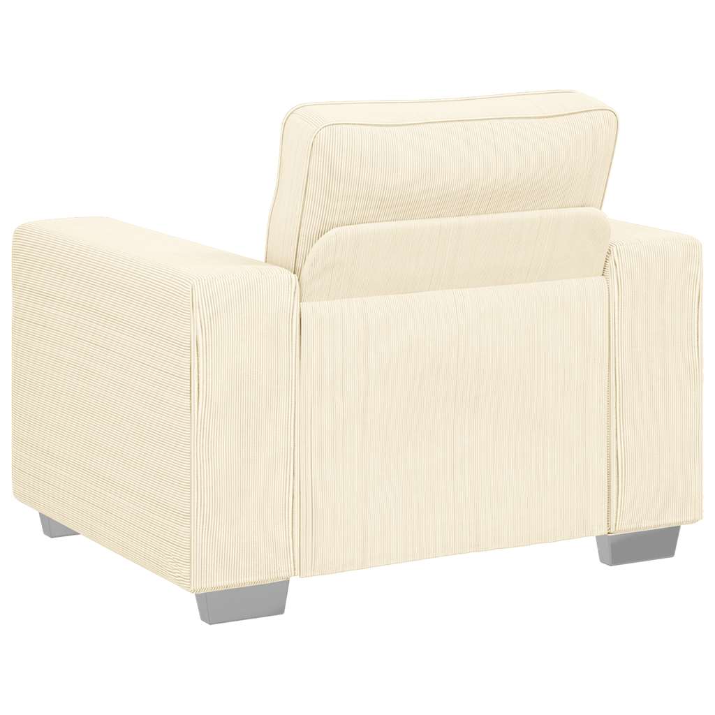 Sofastoel Crème 100x77x82 cm Corduroy Stof is nu te koop bij PeponiXL, paradijselijk wonen!