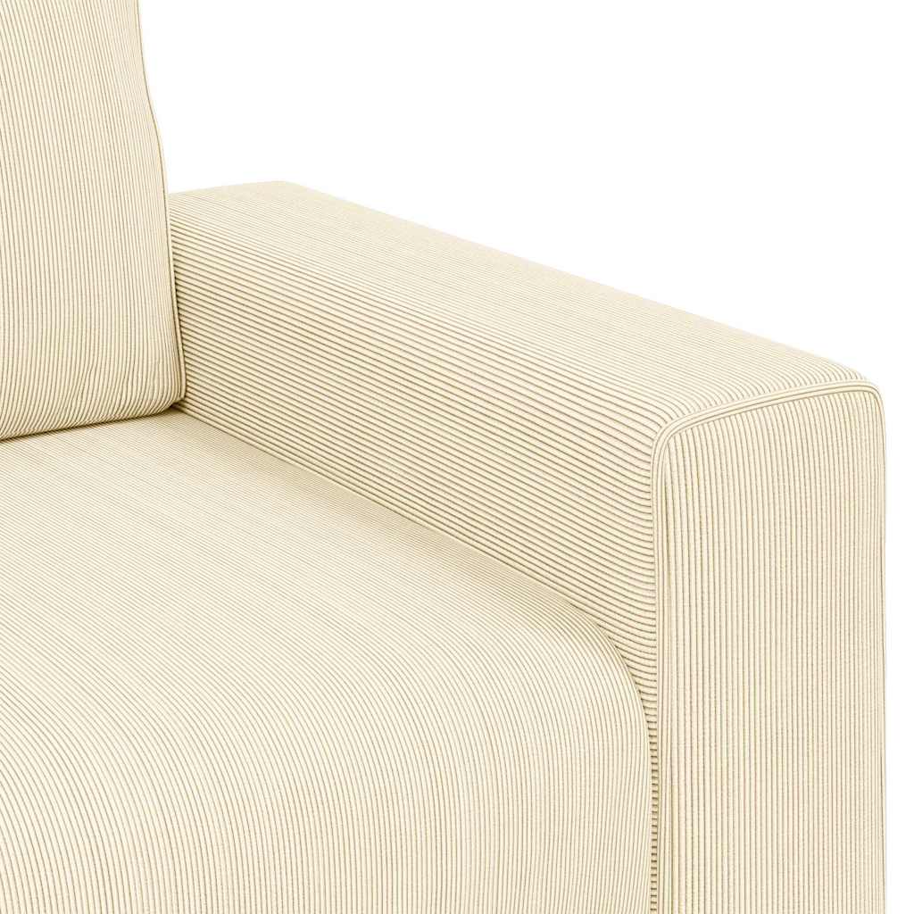 Sofastoel Crème 100x77x82 cm Corduroy Stof is nu te koop bij PeponiXL, paradijselijk wonen!