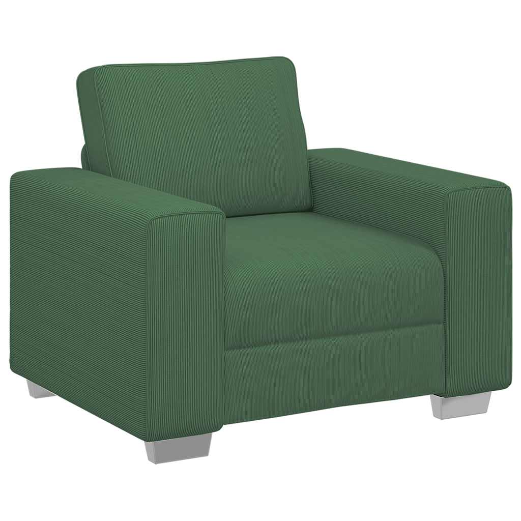 Sofastoel Donkergroen 100x77x82 cm Corduroy Stof is nu te koop bij PeponiXL, paradijselijk wonen!