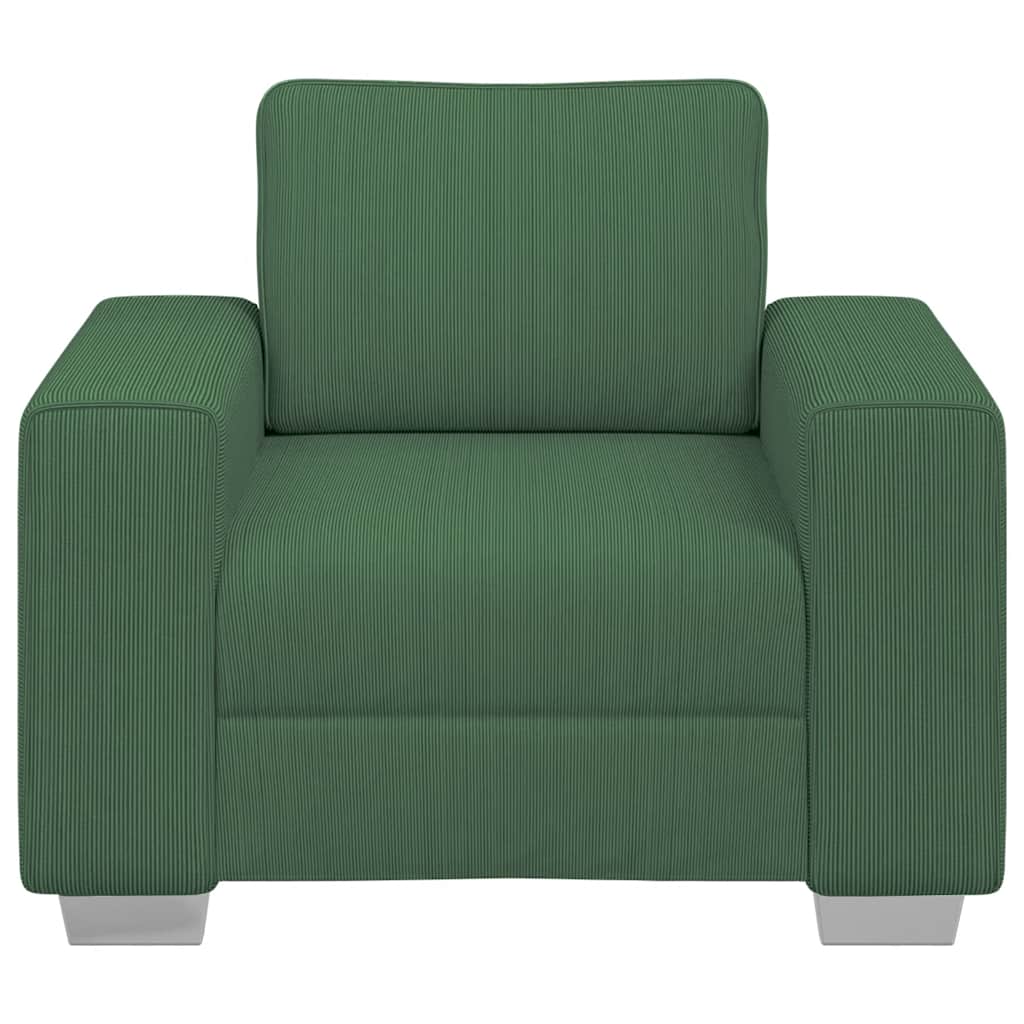 Sofastoel Donkergroen 100x77x82 cm Corduroy Stof is nu te koop bij PeponiXL, paradijselijk wonen!