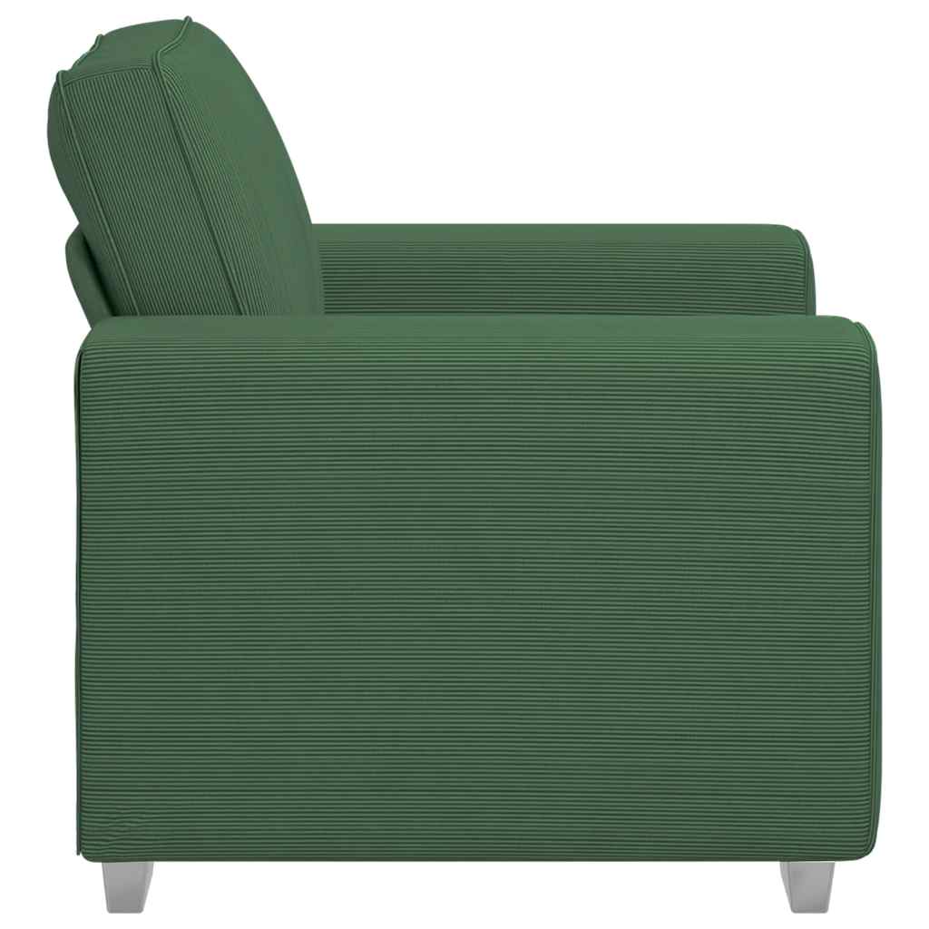 Sofastoel Donkergroen 100x77x82 cm Corduroy Stof is nu te koop bij PeponiXL, paradijselijk wonen!