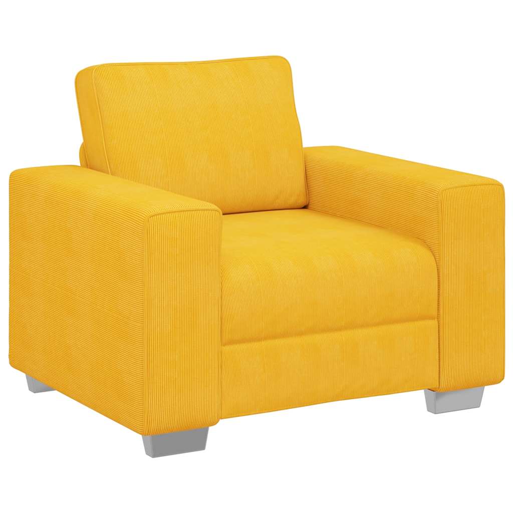 Sofastoel Lichtgeel 100x77x82 cm Corduroy Stof is nu te koop bij PeponiXL, paradijselijk wonen!