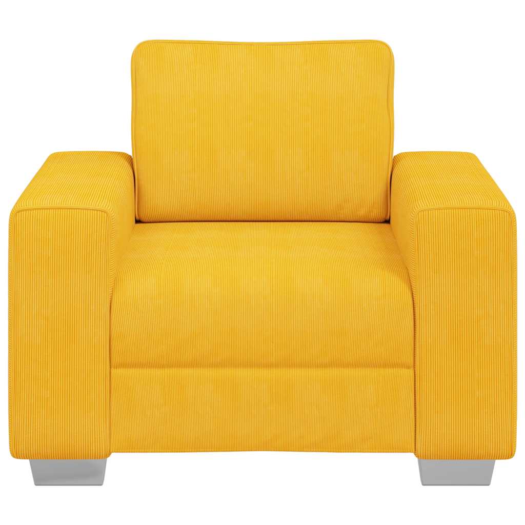 Sofastoel Lichtgeel 100x77x82 cm Corduroy Stof is nu te koop bij PeponiXL, paradijselijk wonen!
