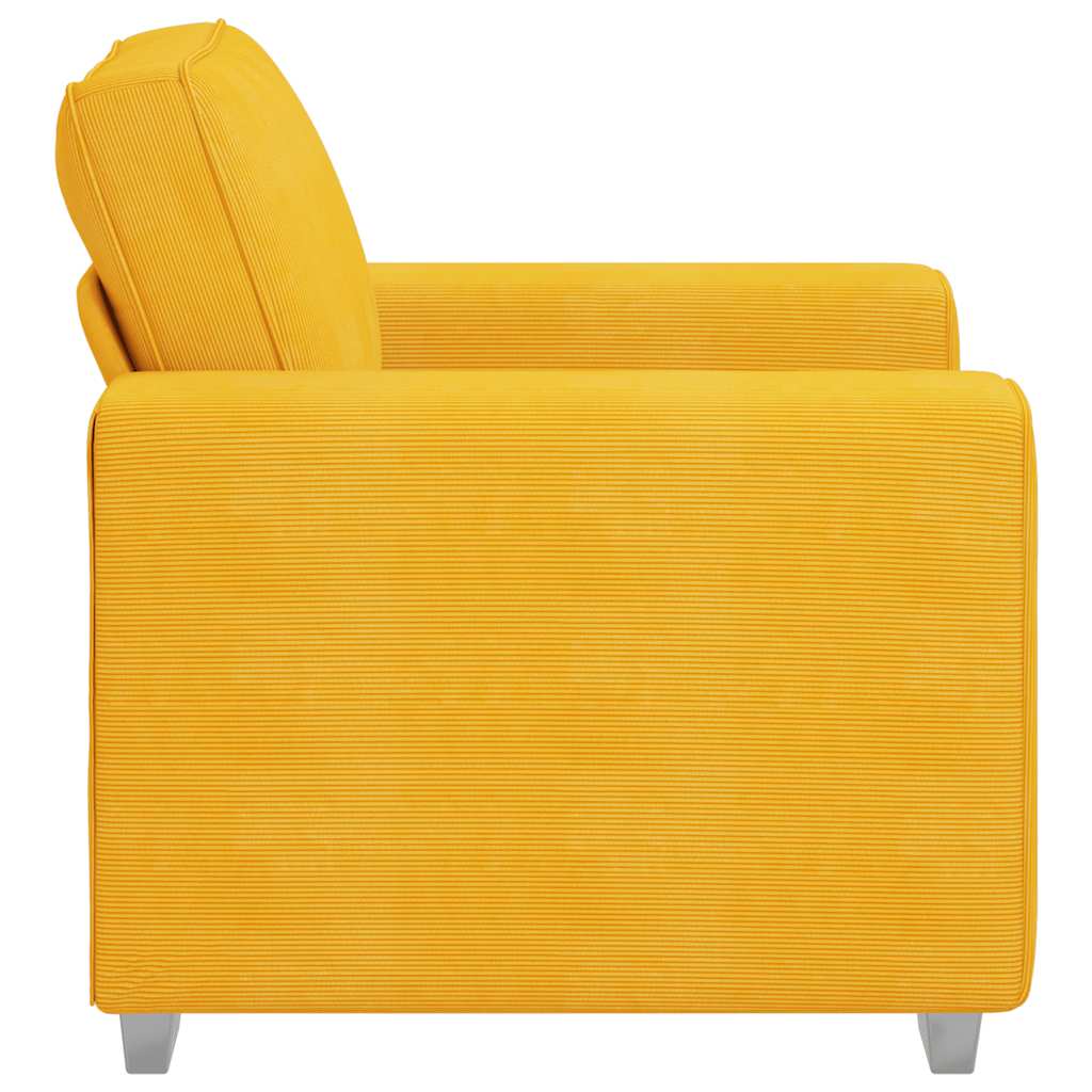 Sofastoel Lichtgeel 100x77x82 cm Corduroy Stof is nu te koop bij PeponiXL, paradijselijk wonen!