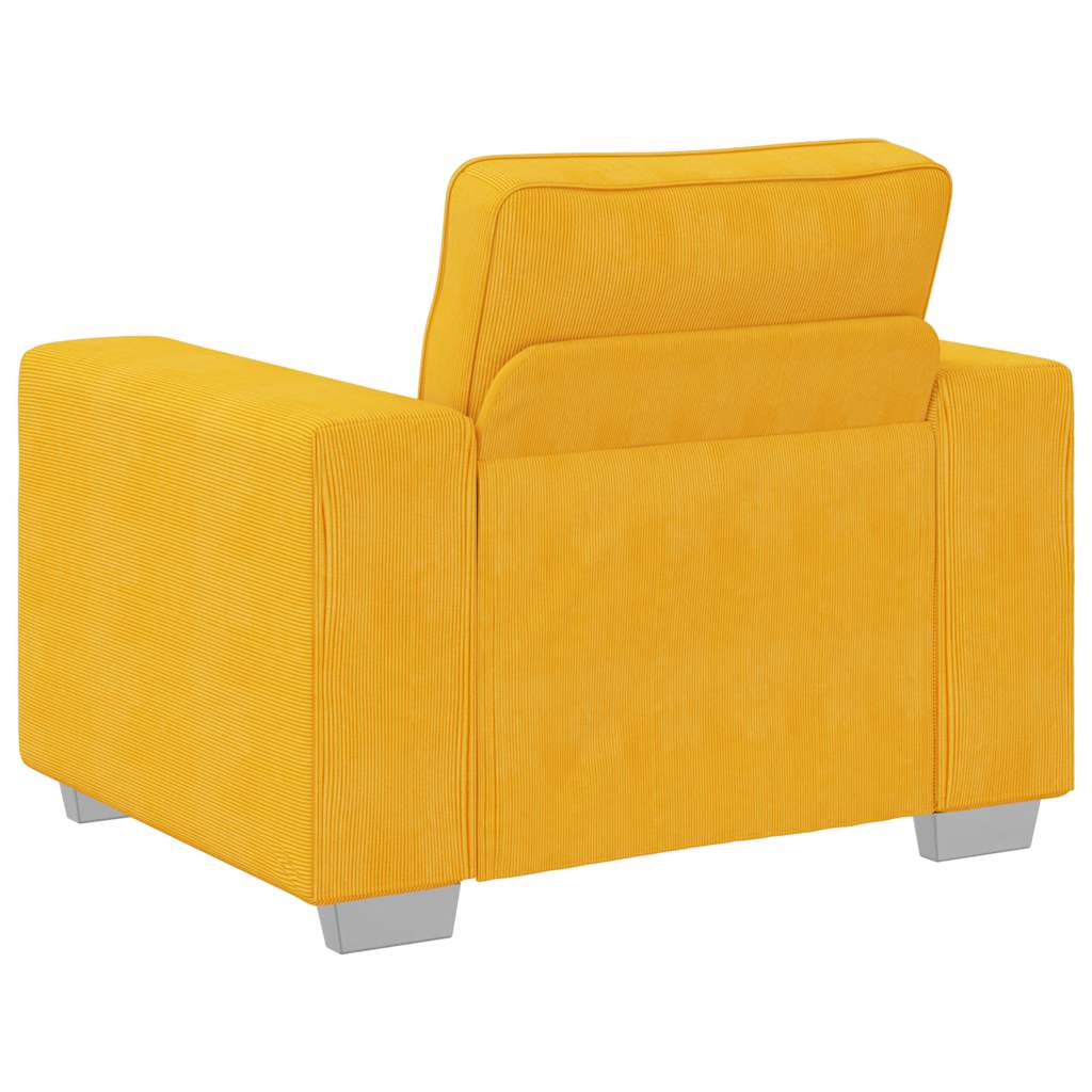 Sofastoel Lichtgeel 100x77x82 cm Corduroy Stof is nu te koop bij PeponiXL, paradijselijk wonen!