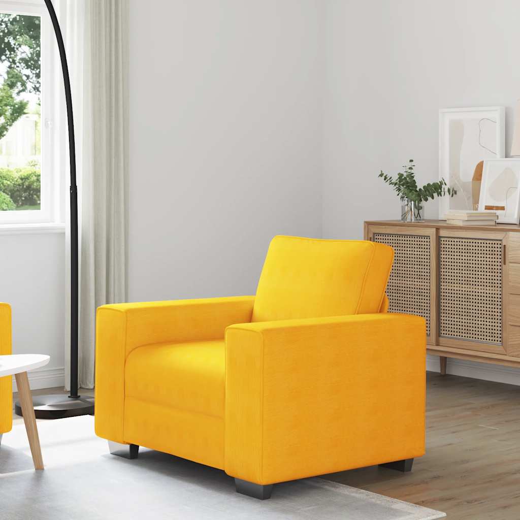 Sofastoel Lichtgeel 100x77x82 cm Corduroy Stof is nu te koop bij PeponiXL, paradijselijk wonen!