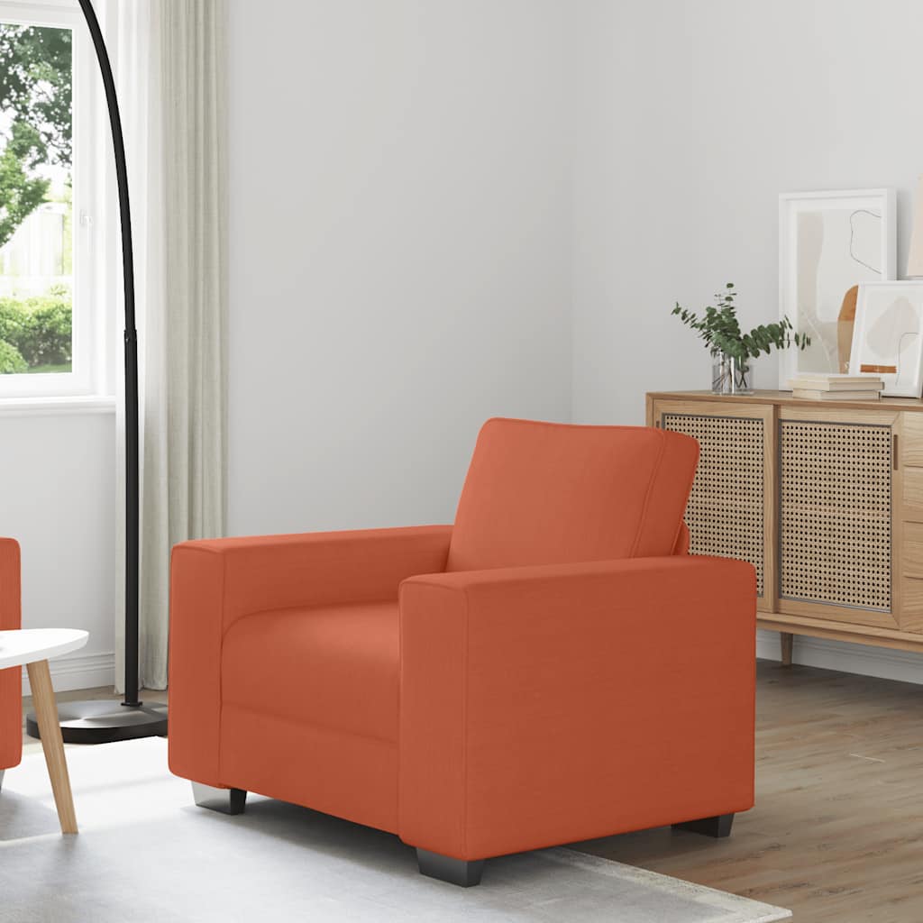 Sofastoel Rood Oranje 100x77x82 cm Corduroy Stof is nu te koop bij PeponiXL, paradijselijk wonen!