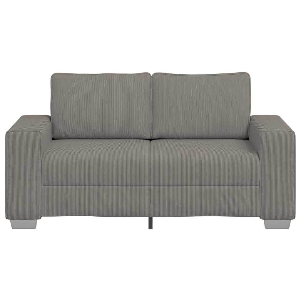 Loveseat Sofa Lichtgrijs 160x77x82 cm Corduroy Stof is nu te koop bij PeponiXL, paradijselijk wonen!