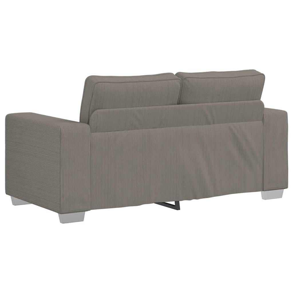 Loveseat Sofa Lichtgrijs 160x77x82 cm Corduroy Stof is nu te koop bij PeponiXL, paradijselijk wonen!