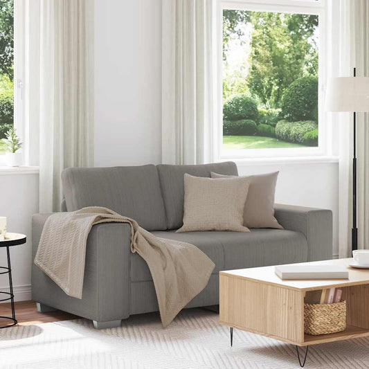 Loveseat Sofa Lichtgrijs 160x77x82 cm Corduroy Stof is nu te koop bij PeponiXL, paradijselijk wonen!