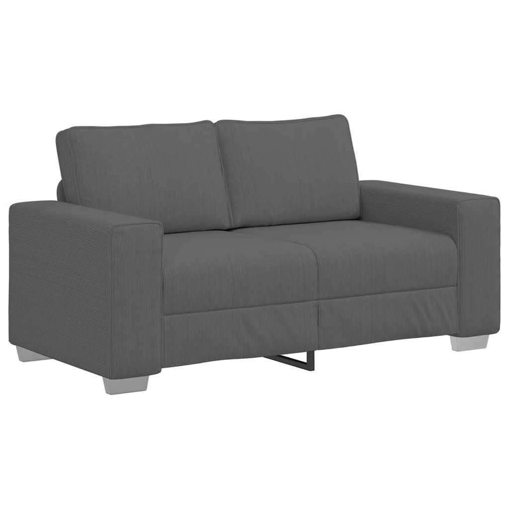 Loveseat bank 160x77x82 cm corduroy stof donkergrijs is nu te koop bij PeponiXL, paradijselijk wonen!