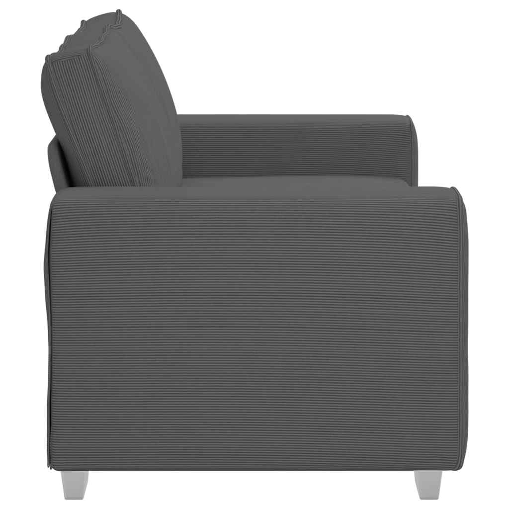 Loveseat bank 160x77x82 cm corduroy stof donkergrijs is nu te koop bij PeponiXL, paradijselijk wonen!