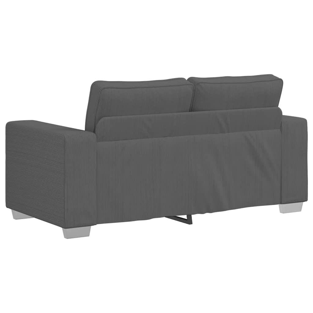 Loveseat bank 160x77x82 cm corduroy stof donkergrijs is nu te koop bij PeponiXL, paradijselijk wonen!