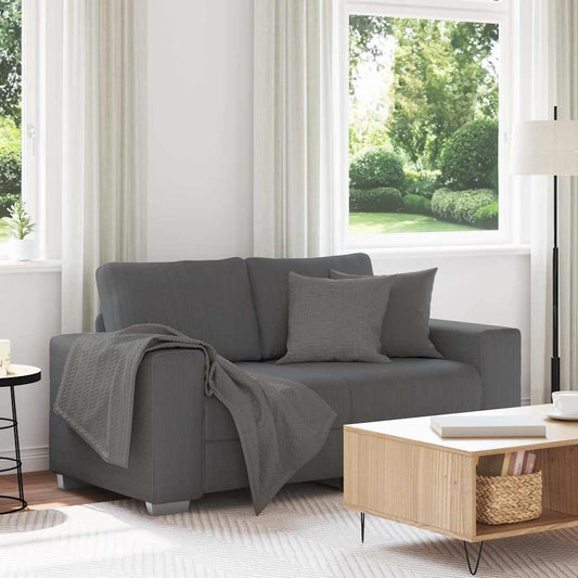 Loveseat bank 160x77x82 cm corduroy stof donkergrijs is nu te koop bij PeponiXL, paradijselijk wonen!
