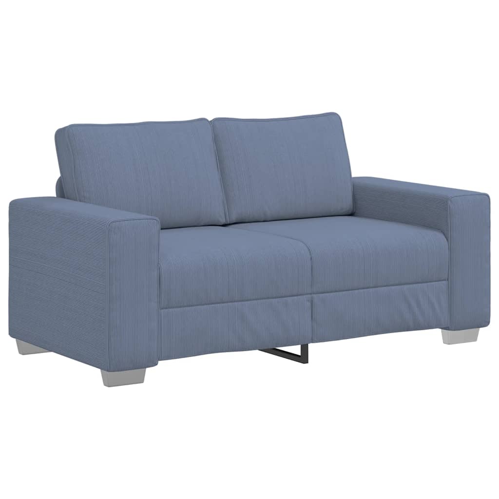 Loveseat Sofa Blauw 160x77x82 cm Corduroy Stof is nu te koop bij PeponiXL, paradijselijk wonen!