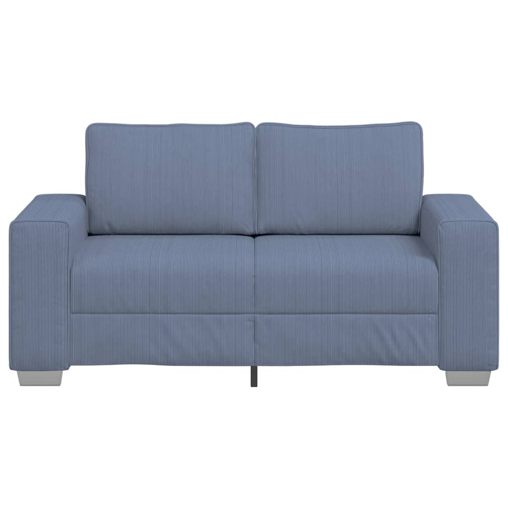 Loveseat Sofa Blauw 160x77x82 cm Corduroy Stof is nu te koop bij PeponiXL, paradijselijk wonen!