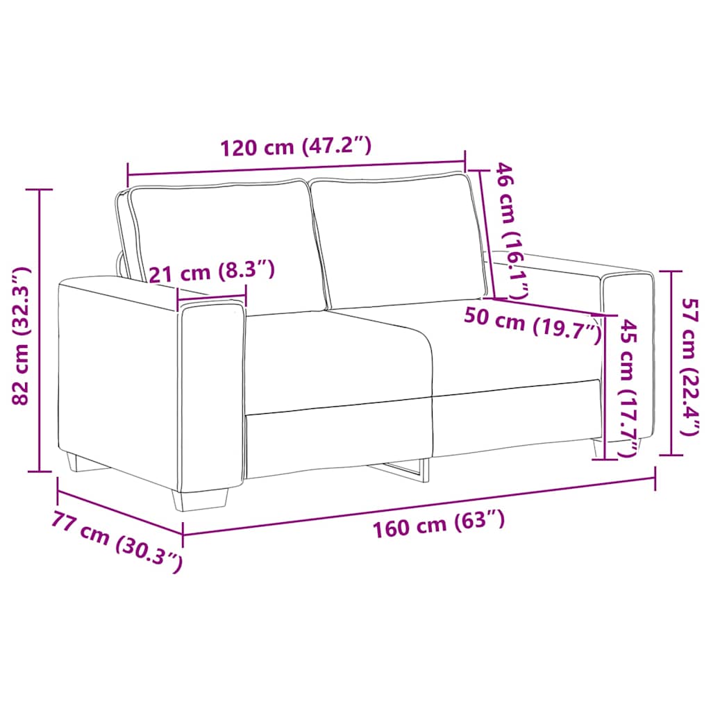 Loveseat Sofa Blauw 160x77x82 cm Corduroy Stof is nu te koop bij PeponiXL, paradijselijk wonen!