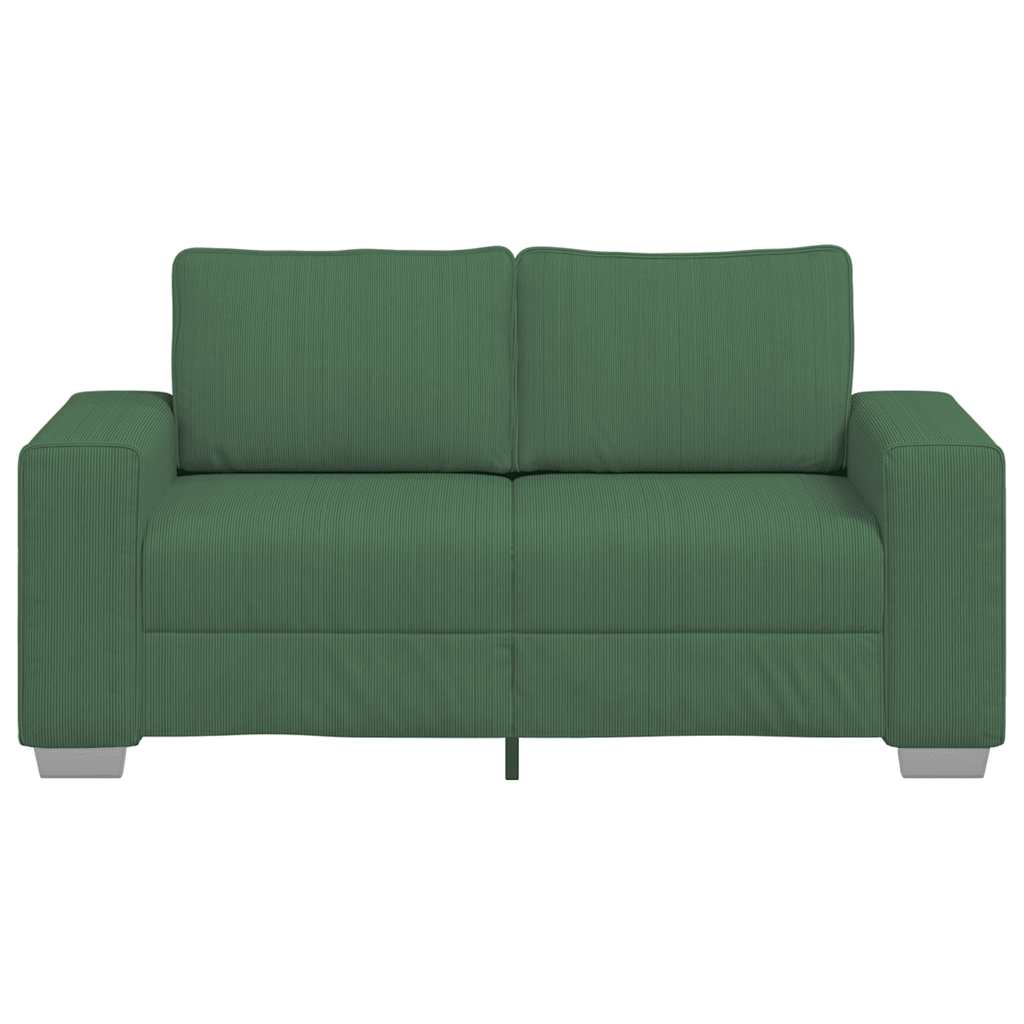 Loveseat Sofa Donkergroen 160x77x82 cm Corduroy Stof is nu te koop bij PeponiXL, paradijselijk wonen!