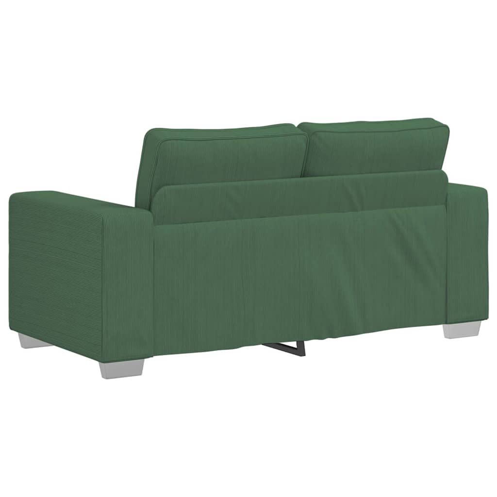 Loveseat Sofa Donkergroen 160x77x82 cm Corduroy Stof is nu te koop bij PeponiXL, paradijselijk wonen!