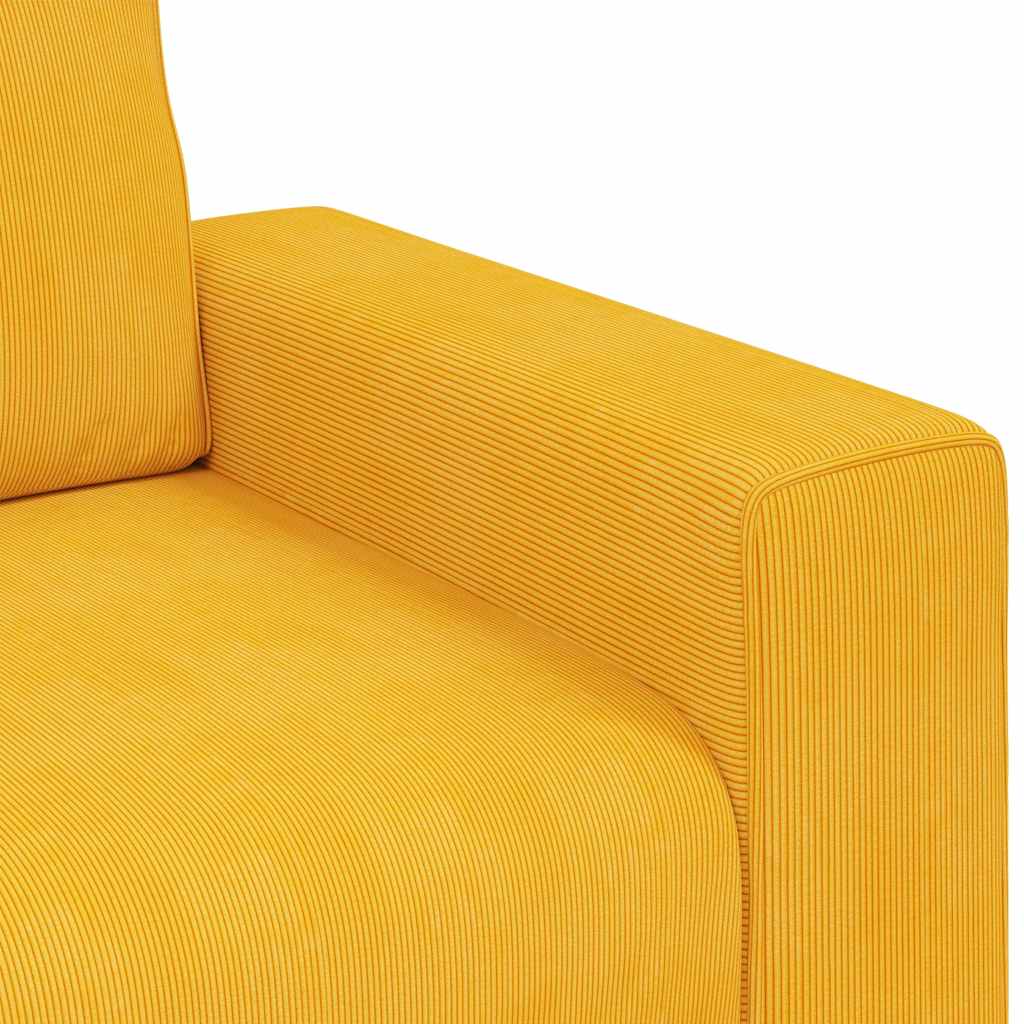 Loveseat Sofa Lichtgeel 160x77x82 cm Corduroy Stof is nu te koop bij PeponiXL, paradijselijk wonen!