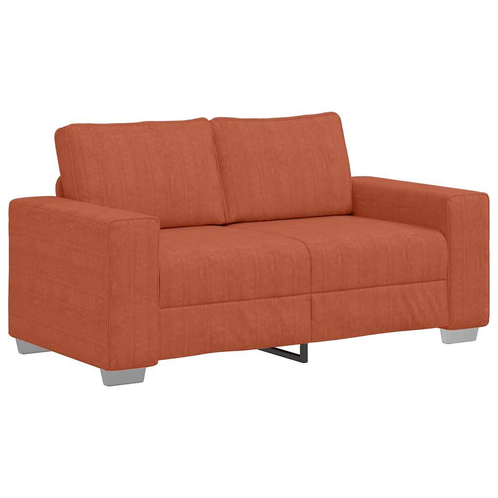 Loveseat Sofa Rood Oranje 160x77x82 cm Corduroy Stof is nu te koop bij PeponiXL, paradijselijk wonen!
