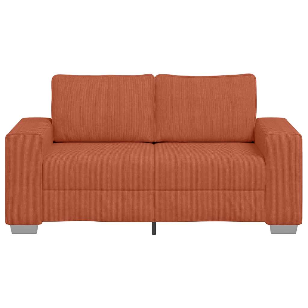 Loveseat Sofa Rood Oranje 160x77x82 cm Corduroy Stof is nu te koop bij PeponiXL, paradijselijk wonen!
