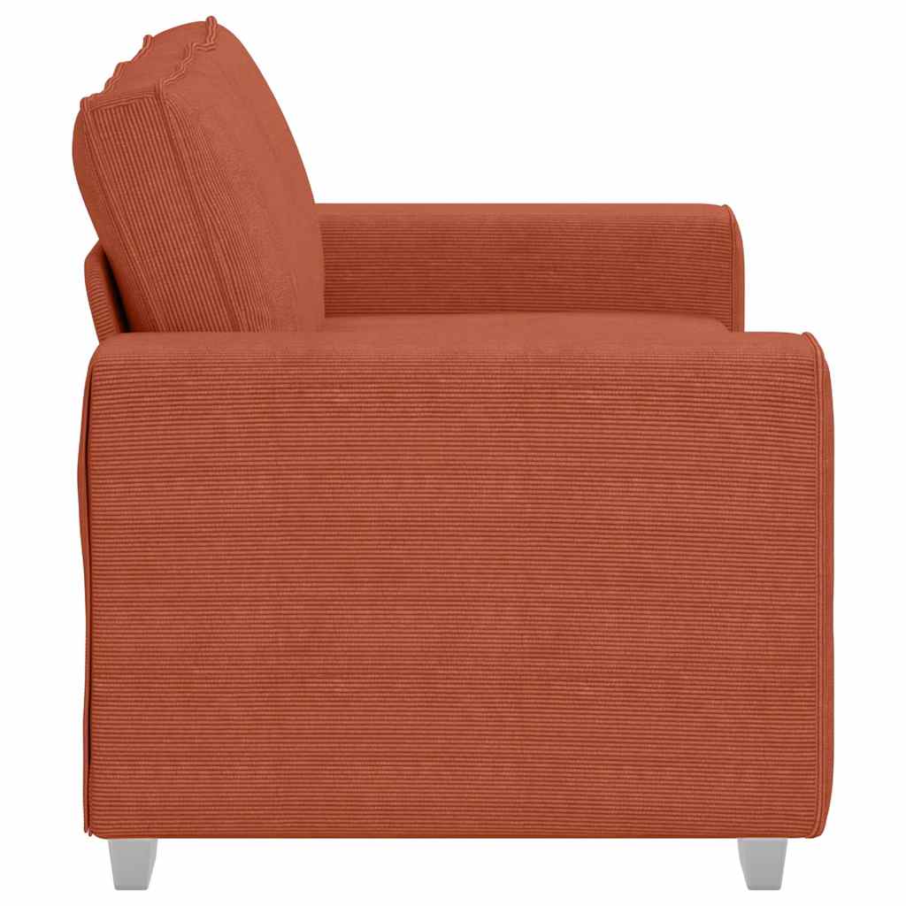 Loveseat Sofa Rood Oranje 160x77x82 cm Corduroy Stof is nu te koop bij PeponiXL, paradijselijk wonen!
