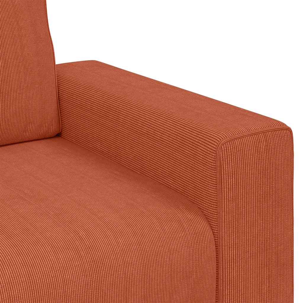 Loveseat Sofa Rood Oranje 160x77x82 cm Corduroy Stof is nu te koop bij PeponiXL, paradijselijk wonen!