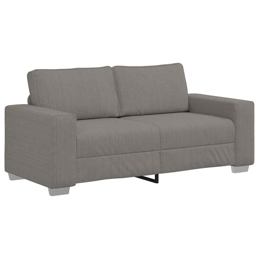 Loveseat Sofa Lichtgrijs 180x77x82 cm Corduroy Stof is nu te koop bij PeponiXL, paradijselijk wonen!