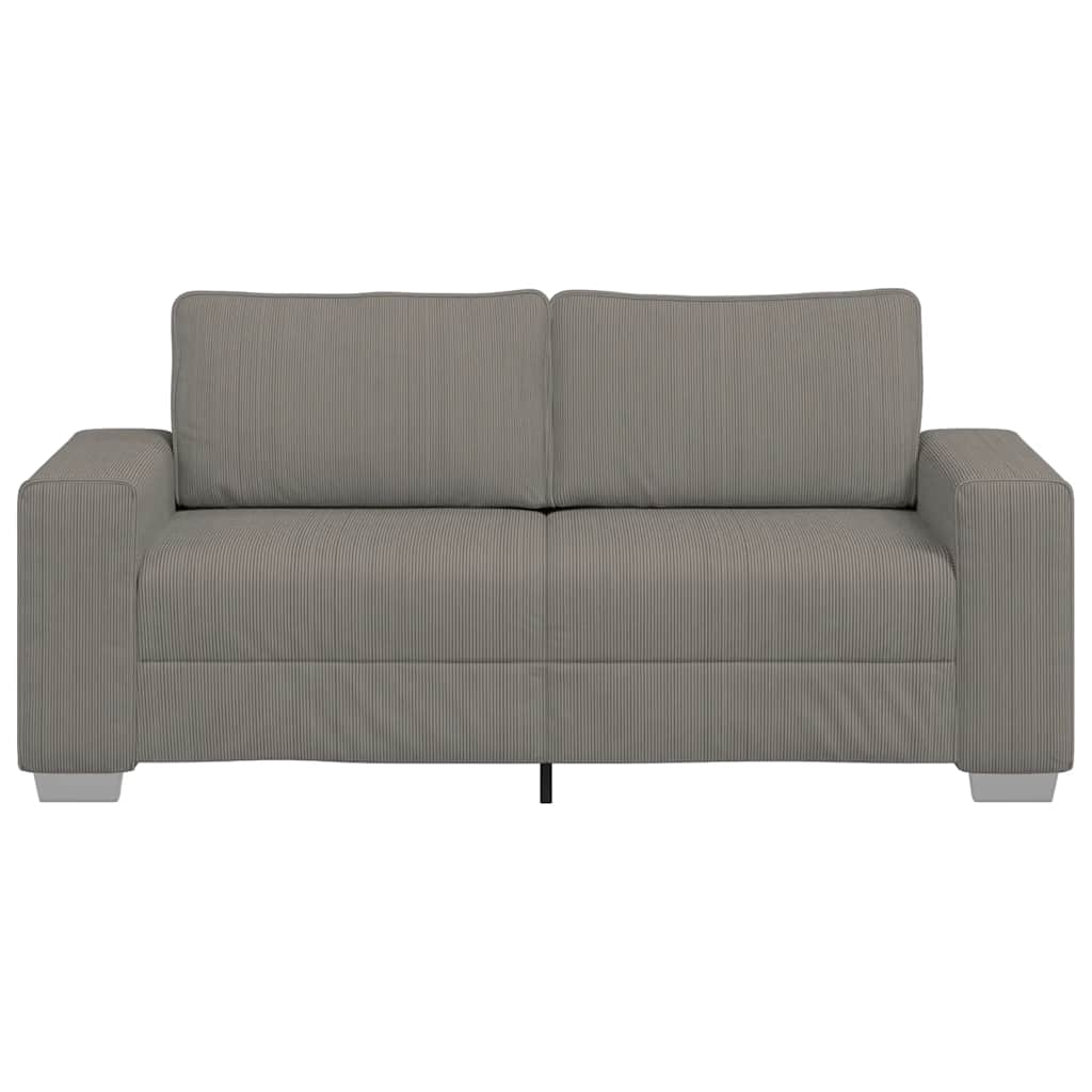 Loveseat Sofa Lichtgrijs 180x77x82 cm Corduroy Stof is nu te koop bij PeponiXL, paradijselijk wonen!
